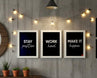 Stay Positive • Work Hard • Make It Happen – Motivational Frame Set