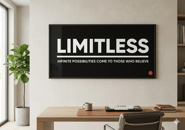 “Limitless” Motivational Wall Frame