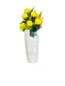 Contemporary Face Vase With Yellow Floral Charm
