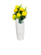 Contemporary Face Vase With Yellow Floral Charm