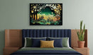Enchanted Glow Forest – Premium Crystal Glass Wall Frame