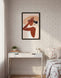 Modern Woman Portrait Wall Art Frame in Warm Tones