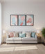 Soft Pastel Pattern Modern Wall Art Frame Set
