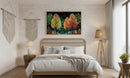 Crystal Glass Wall Frame – Colorful Autumn Trees Art