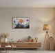 Crystal Landscape Wall Frame with Deer and Tree Art