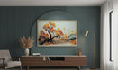 Crystal Glass Wall Frame with Elegant Floral Tree Art