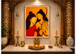 Ram-Sita with Golden Deer — Framed Wall Art