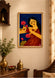 Lotus Grace — Traditional Indian Woman Framed Wall Art