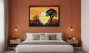 Sunset Serenity Landscape – Premium Crystal Glass Wall Frame